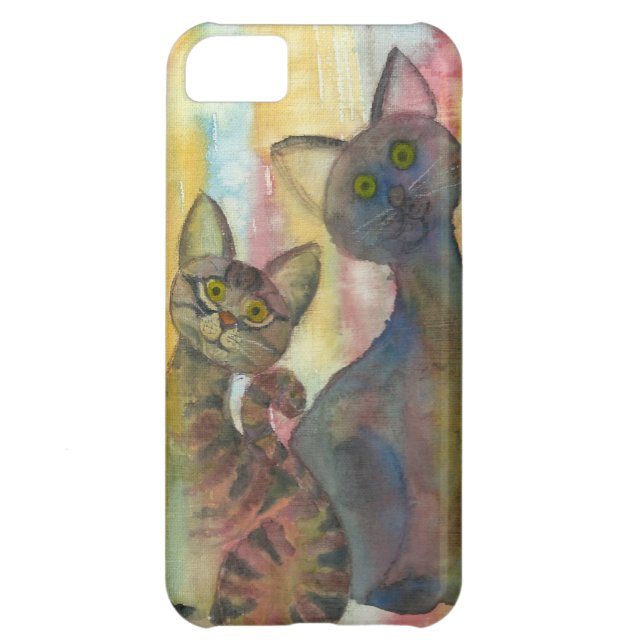 Coques Case-Mate iPhone Aquarelle de monstres de chaton (Dos)