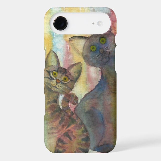 Coques Case-Mate iPhone Aquarelle de monstres de chaton (Verso)