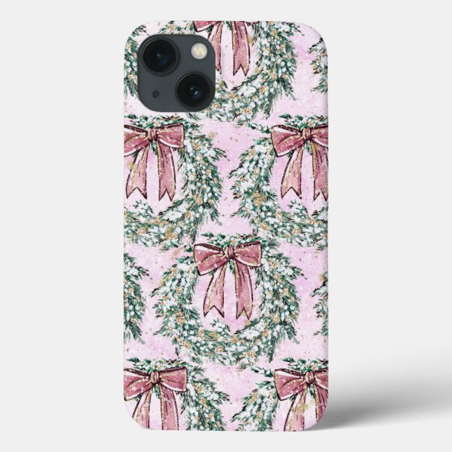 Coques Case-Mate iPhone Aquarelle de Noël 9 Motif (Verso)