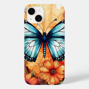 Coque Pour iPhone 14 Aquarelle de papillon naturel Floral Blossom Haven