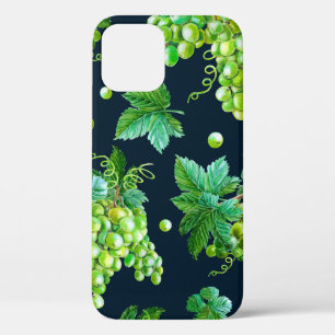 Case-Mate iPhone Case Aquarelle de raisin vert, feuilles sur arrière - p