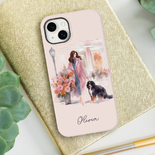 Coque Pour iPhone 14 Plus Aquarelle élégante Bernese Mountain Amoureux des c