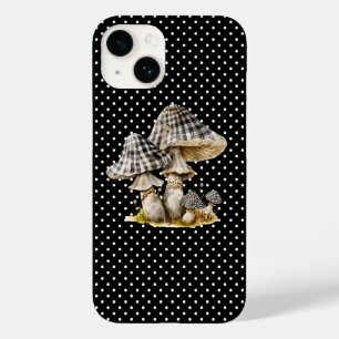 Coque Pour iPhone 14 Aquarelle En vichy Jardin aux champignons