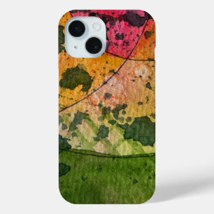 Coque Pour iPhone 15 Aquarelle Et Encre Expressionnisme Abstrait Art