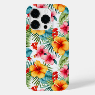 Coque Pour iPhone 14 Pro Aquarelle exotique Floral hawaïen
