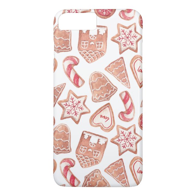 Coques Case-Mate iPhone Aquarelle Festive Cookies de Noël (Dos)