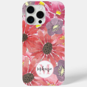 Coque iPhone 15 Pro Max Aquarelle fleur sauvage