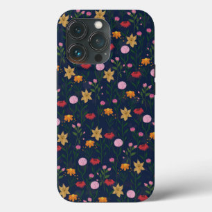 Case-Mate iPhone Case Aquarelle Fleur sauvage colorée Design bleu