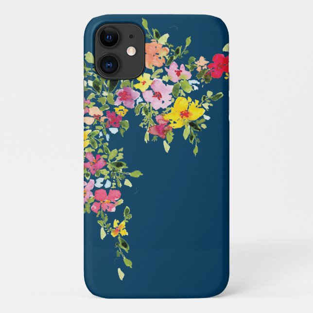 Coques Case-Mate iPhone Aquarelle fleurie fleur sauvage (Dos)