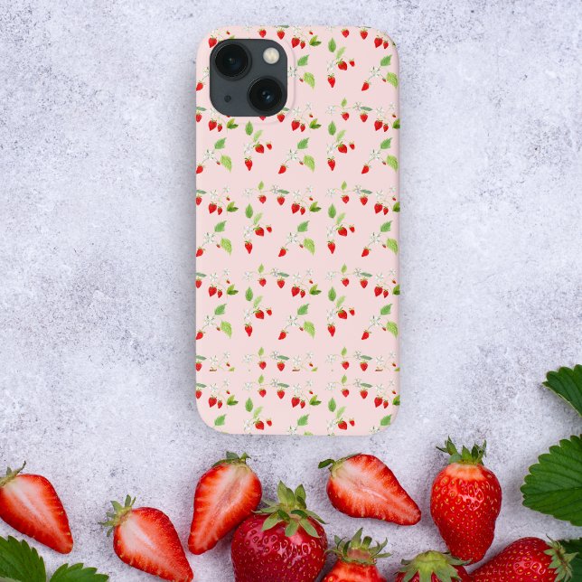 Coques Case-Mate iPhone Aquarelle Fleurs de fraises (Créateur téléchargé)