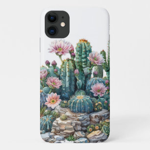 Case-Mate iPhone Case Aquarelle fleurs du désert cactus.