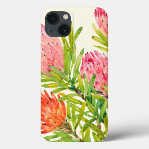iPhone 13 Case Aquarelle Fleurs tropicales