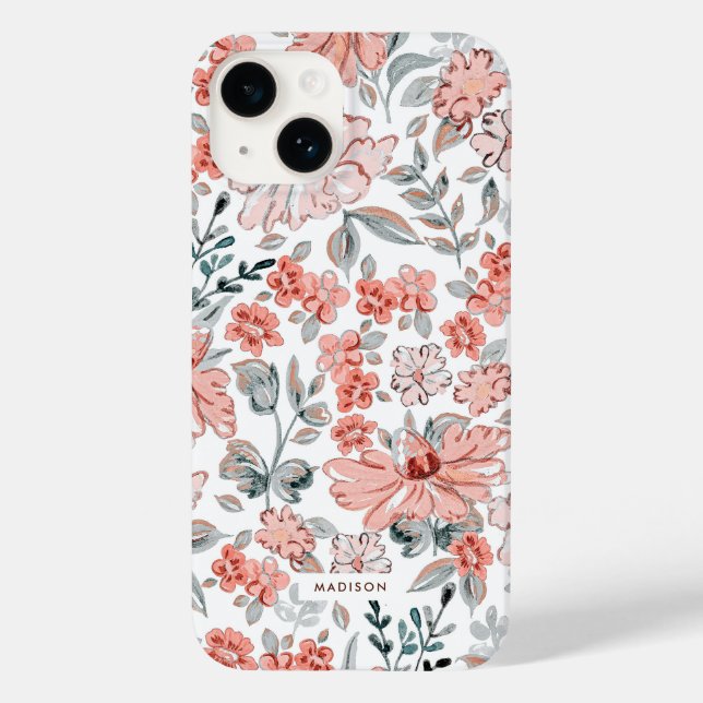 Coques Case-Mate iPhone Aquarelle Floral Impression personnalisée (Verso)