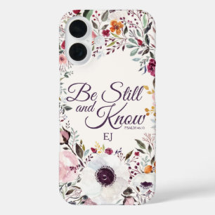 Coque Pour iPhone 16 Aquarelle Florale Be Psalm Monogramme