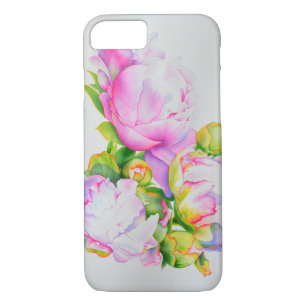 Coques Pour iPhone Aquarelle florale classique et élégante de pivoine