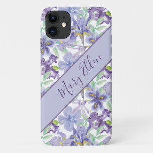 Case-Mate iPhone Case Aquarelle florale de l'iris jaune violet