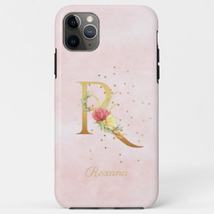 Case-Mate iPhone Case Aquarelle Florale Nom du monogramme initial Lettre