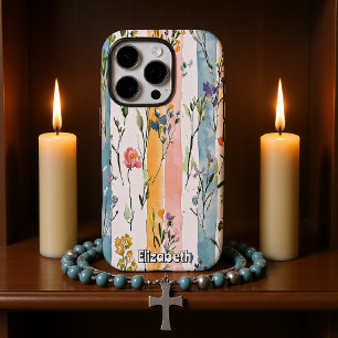 Coques iPhone 16 Pro Aquarelle florale Pastel