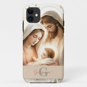 Case-Mate iPhone Case Aquarelle florale personnalisée Bébé Jésus Nativit