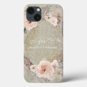 Case-Mate iPhone Case Aquarelle Florale Verdure Parties scintillant or r