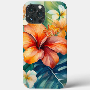 Case-Mate iPhone Case Aquarelle Jardin hawaïen Hibiscus tropical