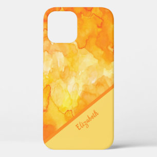 Case-Mate iPhone Case Aquarelle jaune orange chic personnalisée