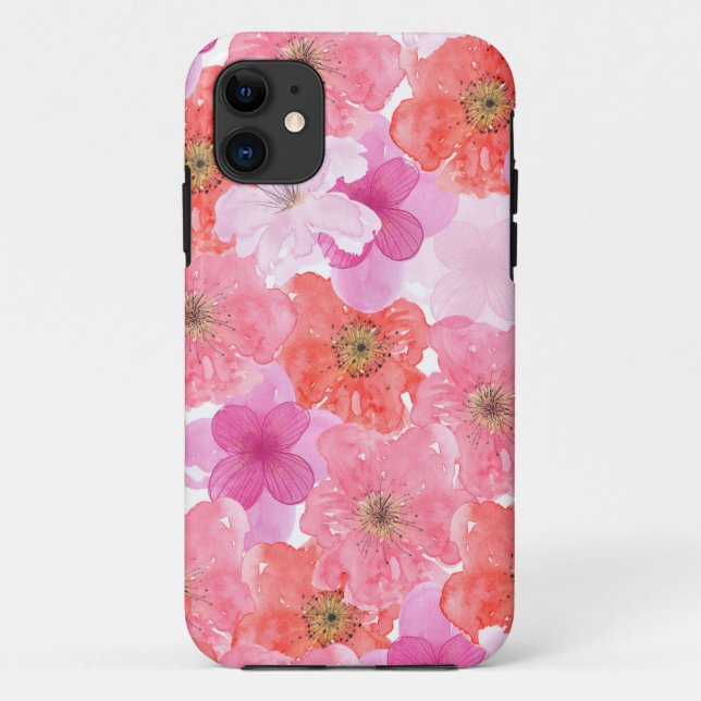 Coques Case-Mate iPhone Aquarelle jolie rose Floral (Dos)