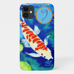 Case-Mate iPhone Case Aquarelle Koi poisson dans l'étang avec initial