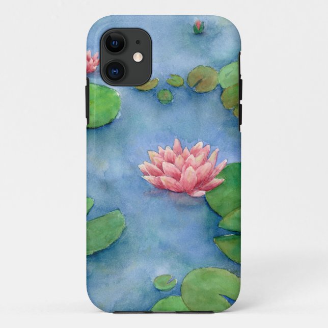 Coques Case-Mate iPhone Aquarelle Lotus Flower (Dos)