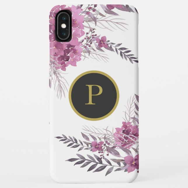 Coques Case-Mate iPhone Aquarelle magenta florale d'hortensia de *~* (Dos)