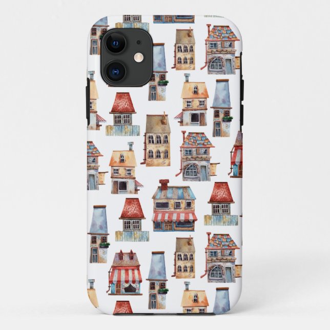 Coques Case-Mate iPhone Aquarelle Maisons rustiques | Réalisateur (Dos)