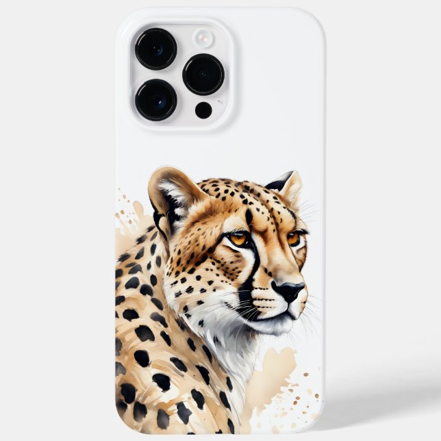 Coques Case-Mate iPhone Aquarelle majestueuse Cheetah (Verso)