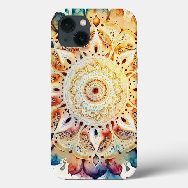 Coques Case-Mate iPhone Aquarelle Mandala (Verso)
