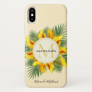 Case-Mate iPhone Case Aquarelle Melon Feuille Tropical Wreath Monogramme