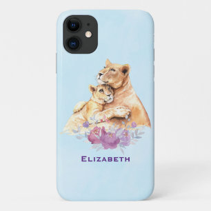 Case-Mate iPhone Case Aquarelle mignonne Mère Lion & Cub