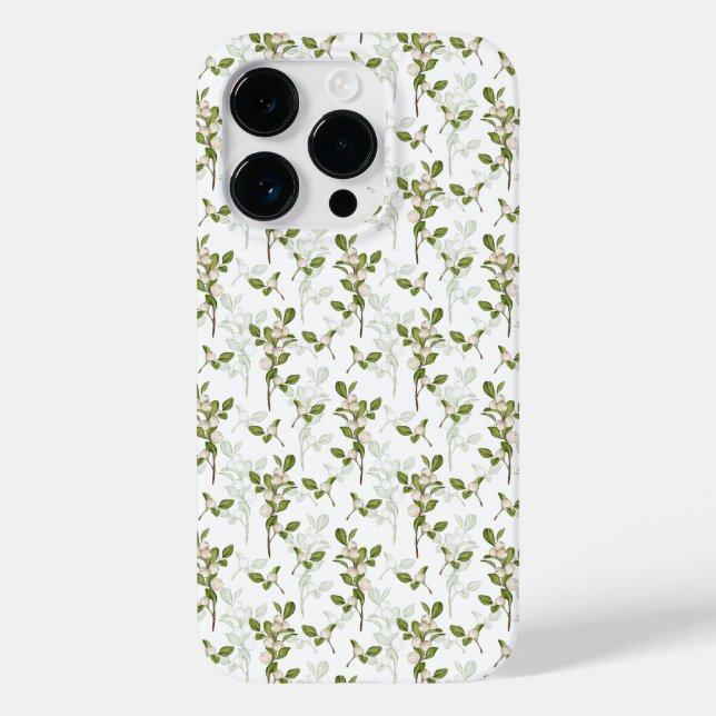 Coques Case-Mate iPhone Aquarelle Mistletoe Winter Flora (Verso)