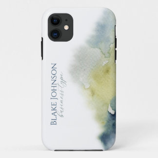 Case-Mate iPhone Case Aquarelle moderne bleu vert publicité commerciale
