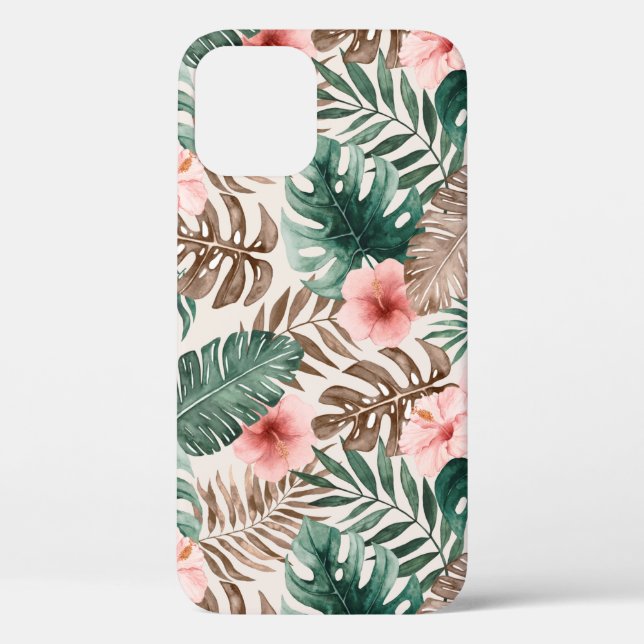 Coques Case-Mate iPhone Aquarelle moderne Boho Tropical Floral (Verso)