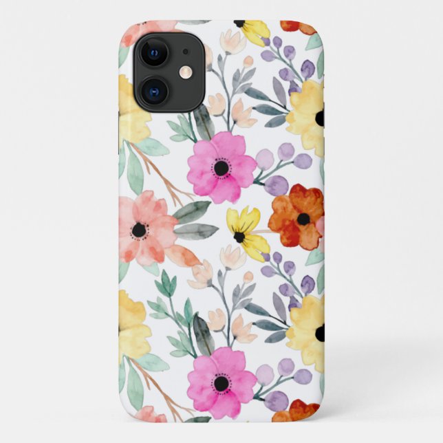 Coques Case-Mate iPhone Aquarelle moderne Florale Fleurs botaniques (Dos)