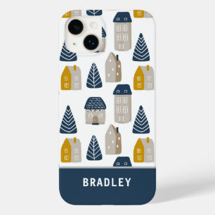 Coque Pour iPhone 14 Plus Aquarelle moderne Minimaliste Maison Nom du Motif