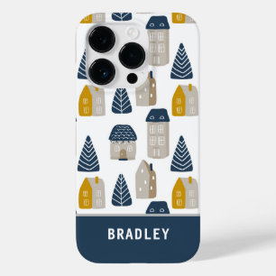 Coque Pour iPhone 14 Pro Aquarelle moderne Minimaliste Maison Nom du Motif