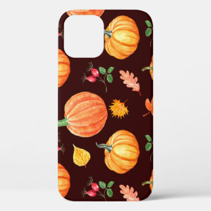 Case-Mate iPhone Case Aquarelle Motif Floral Citrouille d'automne
