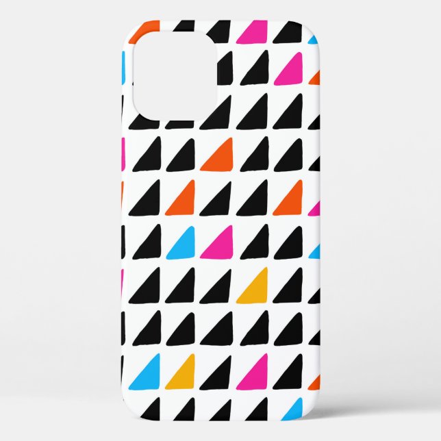 Coques Case-Mate iPhone Aquarelle motif moderne avec triangles bleus. Mer (Verso)