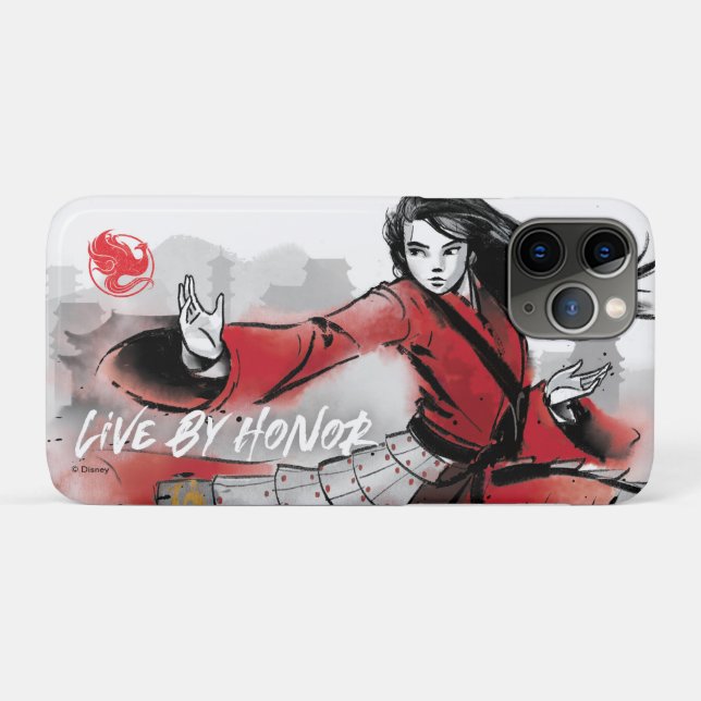 Coques Case-Mate iPhone Aquarelle Mulan "Live By Honor" (Dos (Horizontal))
