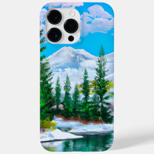 Coque Pour Pour iPhone 14 Pro Max Aquarelle Nature Hiver Neige Peinture