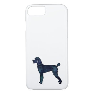 Case-Mate iPhone Case Aquarelle noire de caniche Silhouette