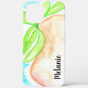 Case-Mate iPhone Case Aquarelle Orange Mangue Monogrammé