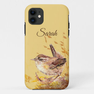 Case-Mate iPhone Case Aquarelle originale Bird Mignonne Maison Wren Cust