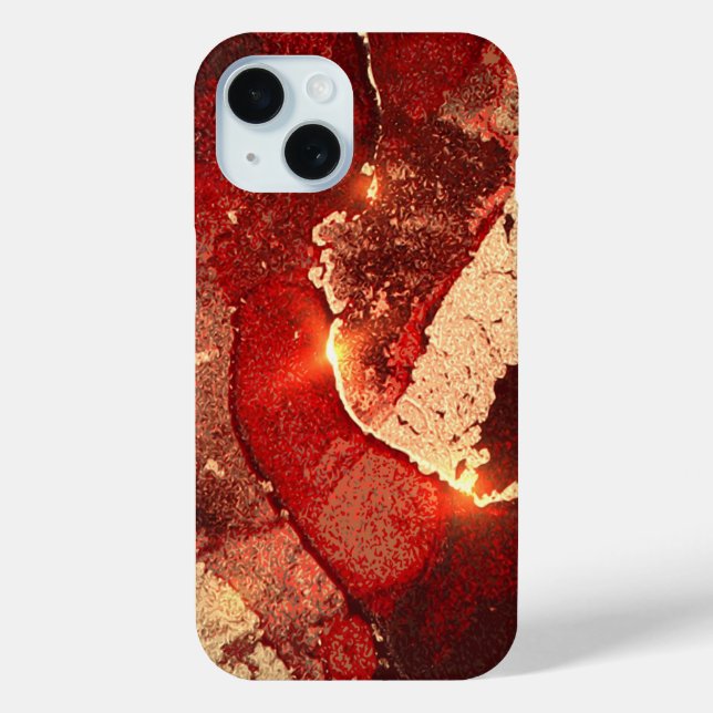 Coques Case-Mate iPhone Aquarelle Parties scintillant rouge or iPhone / co (Verso)