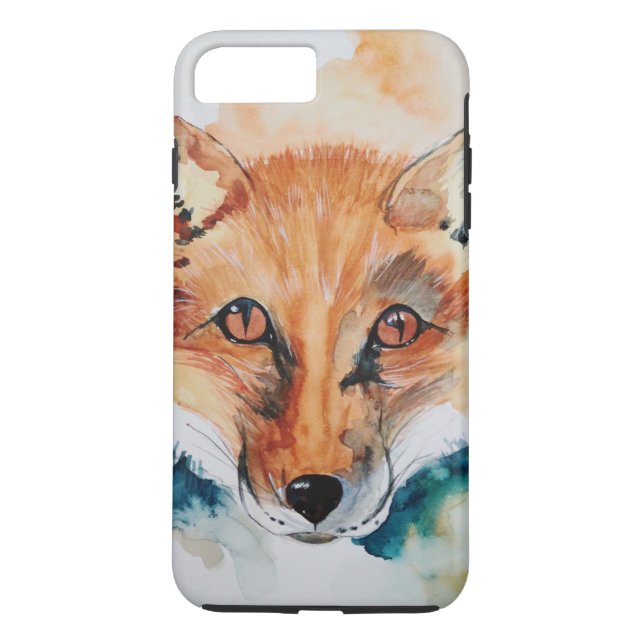 Coques Case-Mate iPhone Aquarelle Peinture Fox Wild Mammal Abstrait (Dos)